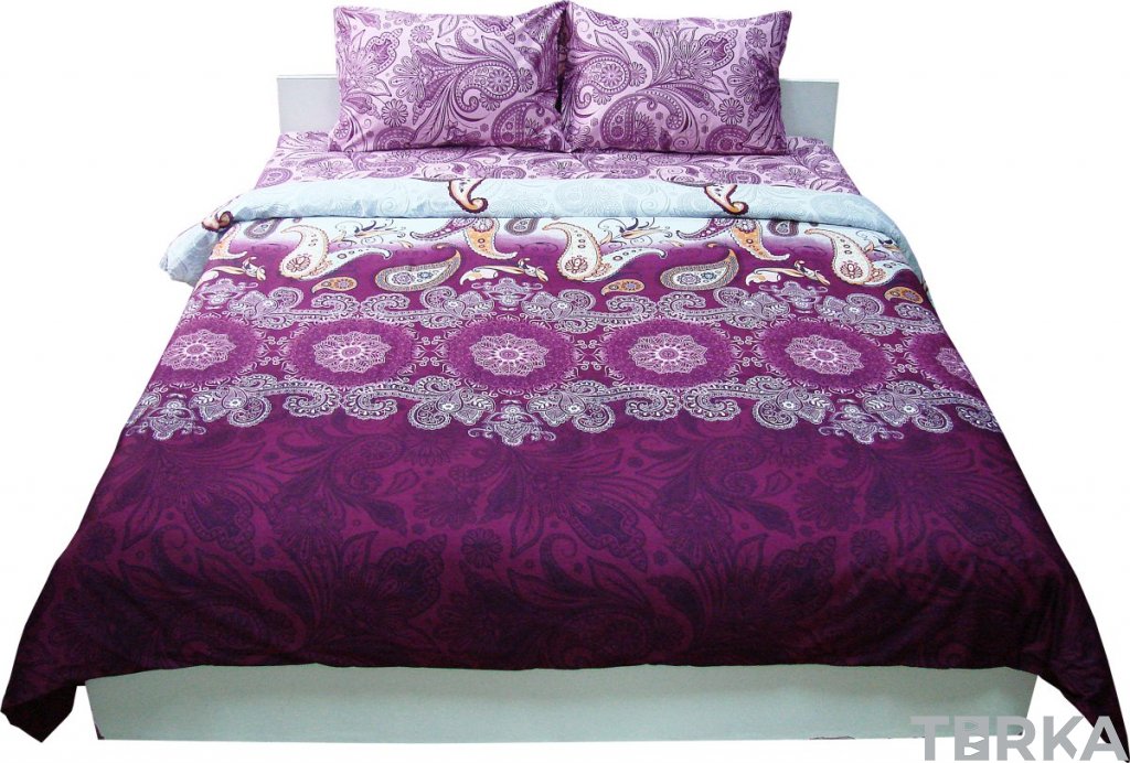 На фото Комплект постельного белья Руно 200х220 см 4шт Двуспальный Фиолетовый (655.137К_40-0723Violet )