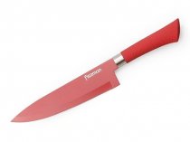 На фото Кухонный нож Fissman Arcobaleno Поварской 200 мм Red (KN-2291.CH)