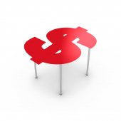 На фото Дизайнерский журнальный столик A-table $ красный ($3020)