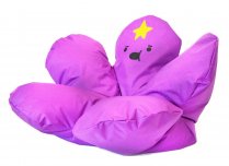 На фото Кресло-мешок Цветок Принцесса Пупырка Poparada Purple large (P1L)