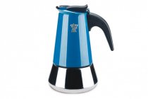 На фото Гейзерная кофеварка Pezzetti Steelexpess на 6 чашек 0.9 л (1388-09060)