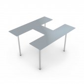 На фото Журнальный столик металлический A-table H серый (H7040)