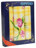 На фото Набор вафельных полотенец Руно 35x70 см 3 шт (707_Жовтий тюльпан)