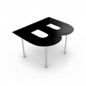 На фото Дизайнерский журнальный столик A-table B черный (B9005)