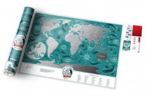 На фото Скретч-карта мира Travel Map Marine World англ (тубус)