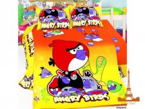На фото Комплект постельного белья Love you Angry Birds 150х220 см 4шт Детский Желтый (СС02 )