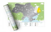 На фото Скретч-карта Travel Map Моя Україна укр (тубус)