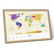 На фото Скретч-карта мира Travel Map Gold World укр (тубус)