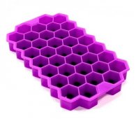 На фото Силіконова форма для льоду CUMENSS стільники Purple