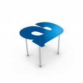 На фото Авторский журнальный столик A-table a синий (aa5017)