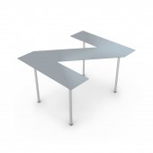 На фото Дизайнерский журнальный столик A-table Z серый (Z7040)