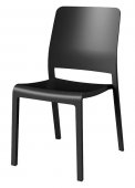 На фото Стул пластиковый Evolutif Charlotte Deco Chair черный (3076540146604)