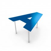 На фото Журнальный столик A-table A синий (A5017)