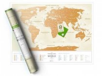 На фото Скретч-карта мира Travel Map Gold World рус (тубус)
