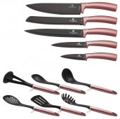 На фото Набор ножей и кухонных принадлежностей 13 предметов Berlinger Haus I-Rose Edition BH-6252
