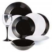 На фото Сервиз столовый Luminarc Harena Black&White 24 предмета (N2243)