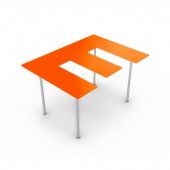 На фото Журнальный столик A-table E оранжевый (E2009)