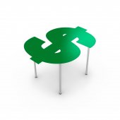 На фото Дизайнерский журнальный столик A-table $ зеленый ($6029)
