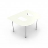 На фото Дизайнерский журнальный столик A-table B белый (B9010)
