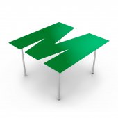 На фото Журнальный столик A-table M зеленый (M6029)