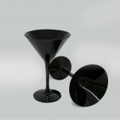 На фото Черные бокалы для мартини Sakura 200 мл 2 шт ручная работа (SK-2044)