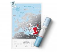 На фото Скретч-карта Европы Travel Map Silver Europe англ (тубус)