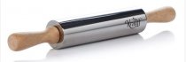 На фото Скалка Krauff стальная c деревянными ручками 38 см (29-251-005)